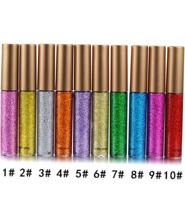 Healeved 10pcs Liquid Eyeliner Eyeshadow Eye Shadow Glitter Eyeliner Shinny Eyeliner - Buy Online on SooperMarket.com