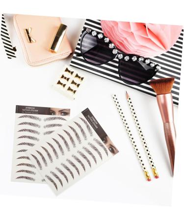 FOYTOKI 9 Sheets Waterproof Eyebrow Stickers Hairlike Eyebrows Brown Imitation Eyebrow 6d Transfer Stickers - Buy Online on SooperMarket.com