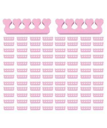 100 Pcs Sponge Toe Finger Separator Toe Finger Dividers Disposable Soft Sponge Nail Toe Separator Divider Spacer for Gel Polish Coating Painting Pedicure(pink 100pcs)