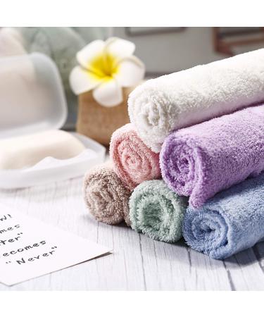 Microfiber Facial Wash Cloth Set - 12 Reusable Makeup Remover Cloths | Soft Cleansing Towel for Face | 10x10 Inch | Various Colors Available - Buy Online on SooperMarket.com