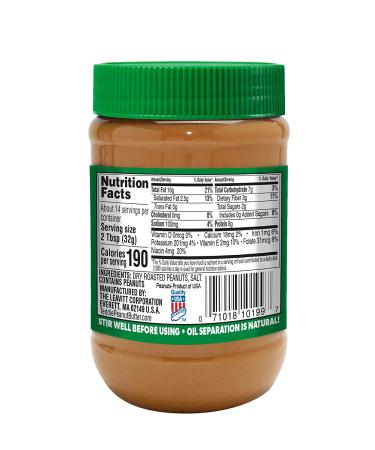 Teddie Super Chunky Peanut Butter - 16oz Plastic Jar | Gluten-Free, Vegan - Pack of 1 - Buy Online on SooperMarket.com