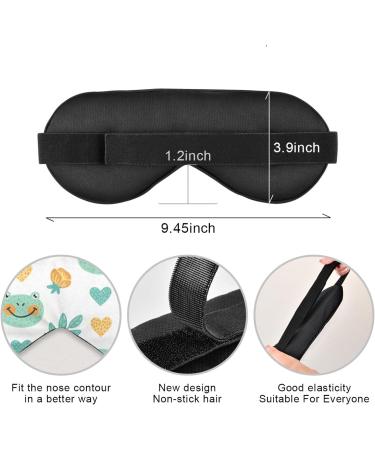 Haskirky Light Blocking Eye Mask - Breathable & Adjustable for Men and Women | Perfect for Travel, Yoga, Meditation | Deep Sleep Mask for Office | Cartoon Green - Buy Online on SooperMarket.com