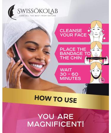 Double Chin Reducer V Line Lifting Mask + Slimming Face Strap | Contour & Tighten Chin V Up | Reusable Bandage Patch - Buy Online on SooperMarket.com