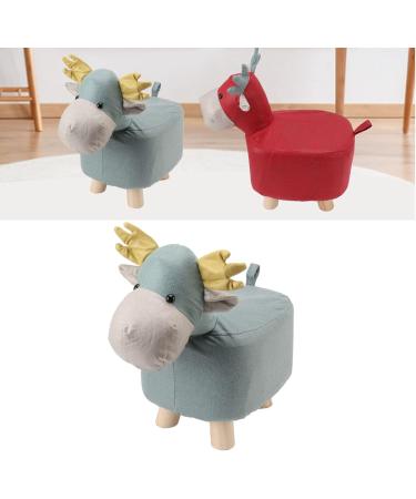 TOPINCN Giraffe Animal Shaped Footstool for Kids - Non-Slip Wooden Legs Blue - Buy Online on SooperMarket.com