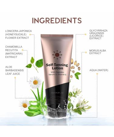 Premium Tanning Cream & Self Tanner - Sunless Lotion for Deep Skin Tone 125ml - Buy Online on SooperMarket.com