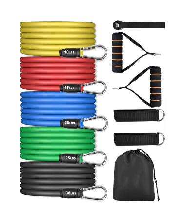 AGM resistance tapes set exercise rubber tapes with handles for resistance training fitness straps for home training elastic hose X1294