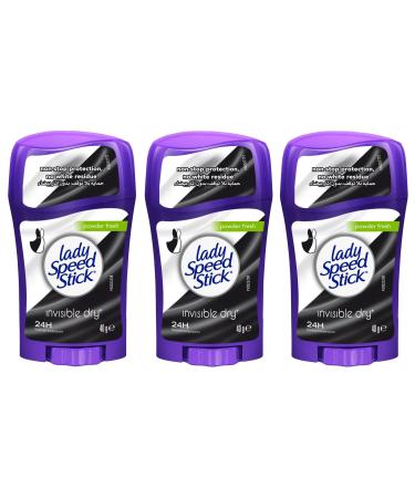 Lady Speed Stick Deodorant 1.4oz Powder Fresh Invisible Dry (3 Pack) Fresh 39.6 g (Pack of 3)
