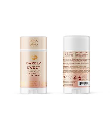 Honestly pHresh Natural Prebiotic Deodorant  Baking Soda & Aluminum Free Safe for Sensitive Skin  24 Hour Odor Protection  2.25 Oz  Barely Sweet
