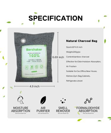 10-Pack Bamboo Charcoal Air Purifying Bags - Activated Charcoal Odor Eliminator for Home, Car, Closet - Breathe Green Charcoal Bags - Natural Air Freshener - Buy Online on SooperMarket.com