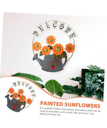 ABOOFAN Pendant Office Decor Welcome Wall Hanging Sign Wall Hanging Decor Front Door 3d Ornament 42X36CM Orange - Buy Online on SooperMarket.com