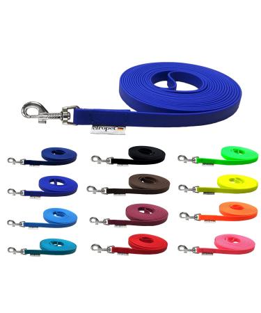 Drag line for dogs Biothane dog leash medium / large dogs width 16mm 1m / 3m / 5m / 10m / 15m (1m without hand loop blue) 1m without hand loop blue