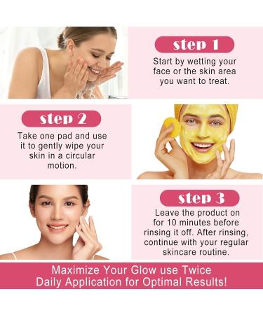 Turmeric Cleansing Pads - Gentle Skincare Daily Exfoliation & Compressed Facial Sponges (40pcs) - Turmeric & Kojic Acid - Buy Online on SooperMarket.com