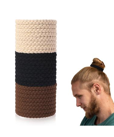 24 Pcs Braided Hair Ties for Men Elastic Hair Ties for Curly Thick Long Hair Bracelet Hair Ties Non-slip Thicken Hair Bands Ponytail Holders