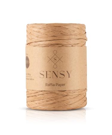 Sensy Premium 438 Yards Raffia Paper  Paper Ribbon (Latte)