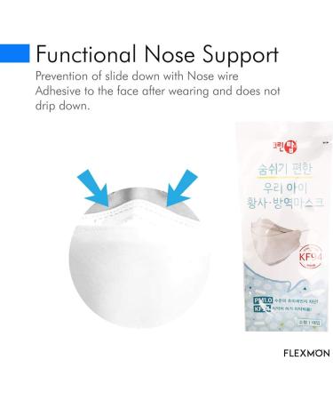 Pack of 10 Premium 3D Disposable KF94 Face Masks for Kids (Ages 3-9) - 4-Layer Filters Protective Dust Masks Individually Packed Made in Korea - Buy Online on SooperMarket.com