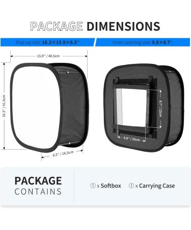 Neewer LED Light Panel Softbox with Strap Attachment and Bag - 16.3'' x 6.5'' Outer, 9.8'' x 8.7'' Inner - Foldable Light Diffuser for Studio Photography and Video Shooting - Buy Online on SooperMarket.com