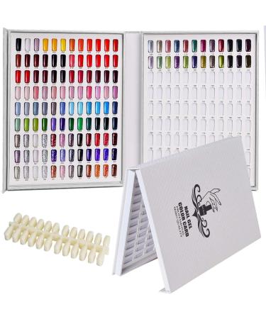 Noverlife Professional 216 Nail Colors Chart - White | Nail Gel Polish Display Booklet for Salon Nail Design | Color Swatches Practice Card Design Board - Buy Online on SooperMarket.com