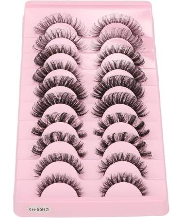 10 Pairs False Eyelashes Set DD Curl False Eyelashes Russian Strip Lashes Thick Multilayer False Eyelashes for Women - Buy Online on SooperMarket.com