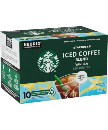 Starbucks Vanilla Naturally Flavoured Iced Coffee Blend K-Cups Cold Brew Coffee Pods With Notes Of Vanilla No Artificial Flavours 100% Ethically Sourced Coffee - Buy Online on SooperMarket.com
