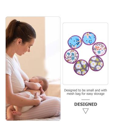 VILLCASE 6Pcs Professional Breastfeeding Cushions | Anti-Overflow Breast Pads for Moms - 10cm Polyester Cotton & TPU Coated Cloth - Buy Online on SooperMarket.com