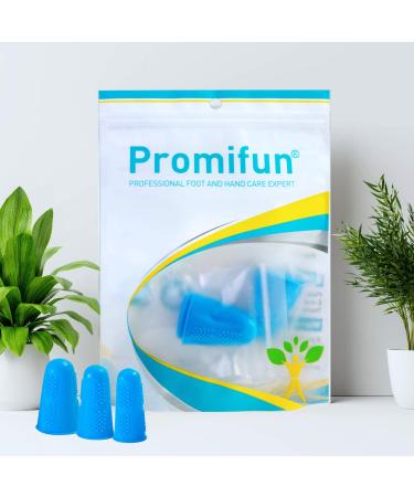 Promifun Blue Silicone Finger Protectors - 15 Pcs for Hot Glue Gun, Sewing, Adhesives, Wax - Finger Guards in 3 Sizes - Buy Online on SooperMarket.com