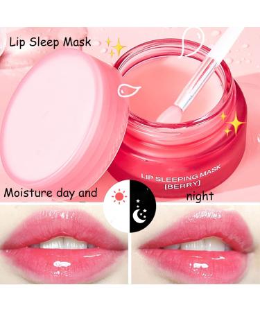 Lip Sleeping Mask Lip Mask Overnight Strawberry Lip Masks Skincare Lip Oils Lip Moisturiser for Dry Chapped Peeling Cracked Lips Fades Lip Lines Lip Balm Locks In Moisture Lip Care 20g-Strawberry01 - Buy Online on SooperMarket.com