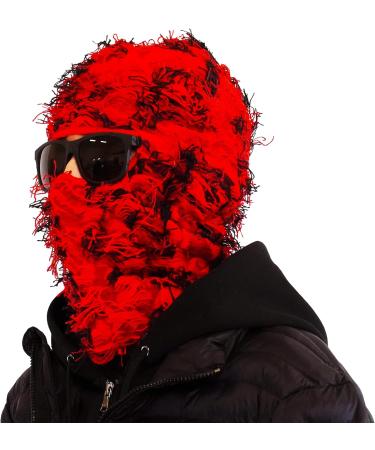 GCBALACLAVA Distressed Balaclava Ski Mask - Premium Winter Beanie Cap (Red Storm) - Buy Online on SooperMarket.com