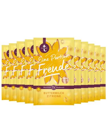 T: by Tetesept Bathroom A portion of a portion of joy - extremely powder crystals with buttermilk and lemon - bathing gift for the senses - 10 pack (10 x 60 g) lemon 60 g (10 pack)