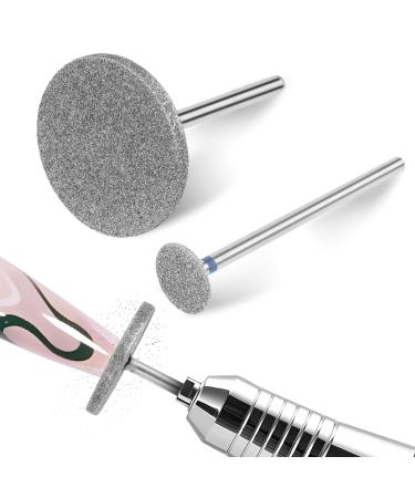 Andibro 2Pcs Sanding Disc Nail Drill Bits Electric Foot File Hard Skin Remover Discs Emery Carbide Callus Remover Pads Pedicure Sandpapers Replacement Cracked Skin Callus Removal for Manicure Pedicure