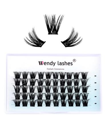 Individual Lashes D Curl Cluster Lashes 0.07mm 16mm DIY Lash Extensions Wide Stem Individual Eyelash Clusters Reusable Soft and Wispy Clusters Eyelash Extensions(FD-ZW06-0.07-D-16) RR-16mm ZW06-0.07-D