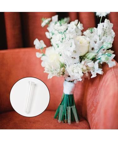 Anjmd 50pcs Floral Water Tubes with Silicone Cap - Ideal for Bouquets and Floral Arrangements (4.3inch) - Buy Online on SooperMarket.com