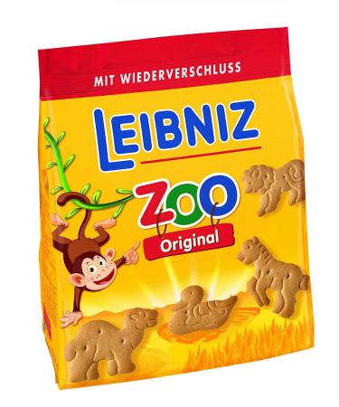 Leibniz Zoo Original 125g - mini butter cookies with funny animal motifs - for children - cookies for playing - children's cookies for little hunger
