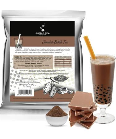 Chocolate Bubble Tea Kit - Premium Gift Set with Chocolate Tea Powder, Mango & Blueberry Juice Pobbles - Includes Bubble Tea Paper Straws (30 Servings) - Buy Online on SooperMarket.com