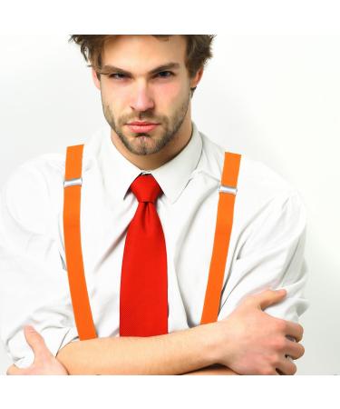 Adjustable Eruinfang 25mm Elastic Braces for Men & Women - Y-Form Style with Strong Clips - Orange - Buy Online on SooperMarket.com