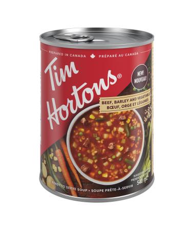 Tim Hortons Beef Barley & Vegetable Soup Ready to Serve 540mL Can