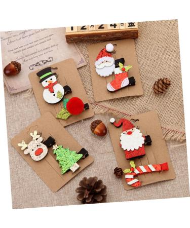 ABOOFAN 8 Sets Christmas Suit Hairpin Christmas Hair Grips Hairpin for Xmas Santa Hair Clips Elk Santa Hair Barrettes Xmas Hair Women s Suits Christmas Hair Clip Cloth Bobby Child Antlers - Buy Online on SooperMarket.com