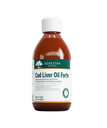 Genestra Brands - Cod Liver Oil Forte - Vitamin and Essential Fatty Acid Supplement to Support Cognition Bones Vision and Skin - 300 ml Liquid - Natural Citrus Flavour