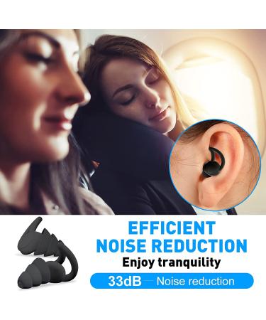 Soft Silicone Ear Plugs for Sleeping, Snoring, Work - Noise Cancelling 33 dB NRR - Reusable & Washable Loop Design - Hearing Protection for Noise Sensitivity - One Size Fits All - Buy Online on SooperMarket.com