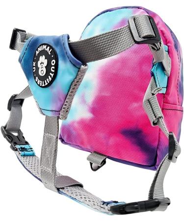 Animal Outfitters UK Tie Dye Waterproof Dog Backpack Saddlebag | Saddlebag | Harness | Adjustable Harness | For Small or Large Dogs | Hiking - Buy Online on SooperMarket.com