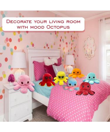 FASTEXX Octopus Reversible Plushies - Double-Sided Flip Mood Octopus Plush - Sweet Gift for Kids, Friends & Family - Pink/Blue - Buy Online on SooperMarket.com