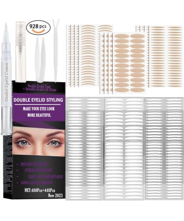Eyelid Tape 928 Count Eyelid Lifter Strips Double Eyelid Tape for Heavy Hooded Droopy Lids for Dramatic Lift - Instant Eye Lift Without Surgery Perfect for Uneven Mono-Eyelids (928). 928Pcs