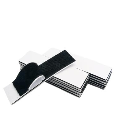 1x4 inch Hook and Loop Strips with Adhesive - 15 Sets  Strong Back Adhesive Fasten Mounting Tape for Home or Office Use Double Sided Strips - Instead of Holes and Screws  Black