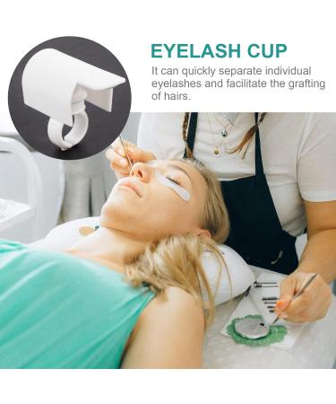 KALLORY 10pcs Extension Finger Glue for Rest Tool Supplies Ring Plastic Cups Eyelash Cup Grafting Holder 5.5X4.5X2.8CM - Buy Online on SooperMarket.com