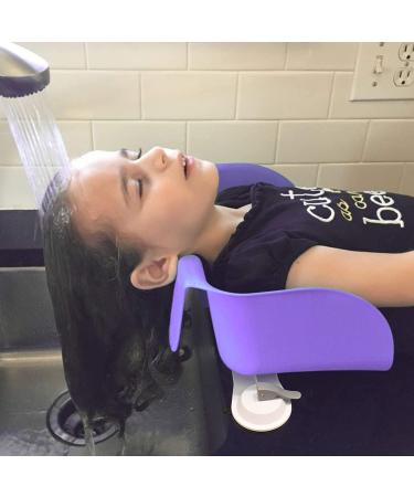 Shampoo Buddy Portable Hair Wash Basin for Kids - Tear-Free Hair Washing Basin for Children, Toddlers, Teens - Use on Bathtub or Sink (Purple) - Buy Online on SooperMarket.com