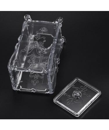 Lizusidtsy 2Pcs Makeup Cotton Pad Organizer Butterfly Fancy Storage Box for Nail Art Wipe Cotton Makeup Tools Transparent White - Buy Online on SooperMarket.com