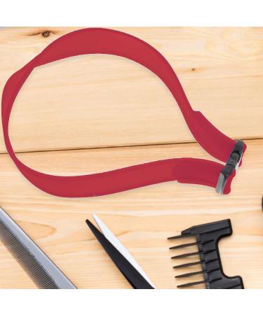 Adjustable Neck Hair Guide Hair Trimming Guide Tool for Cutting | Curved Silicone Hair Styling Tools Haircut Bands for Home Haircuts Red - Buy Online on SooperMarket.com