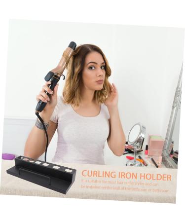 HAPINARY Curling Iron Rack Curler Wall Rack Salon Curlers Holder Blow Dryer Stand Stainless Steel Black - Buy Online on SooperMarket.com