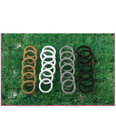 XIMA 60pcs Nylon Elastic Hair Ties Bands Rope No Crease Ponytail Holders - Black (HT007-20) - Buy Online on SooperMarket.com