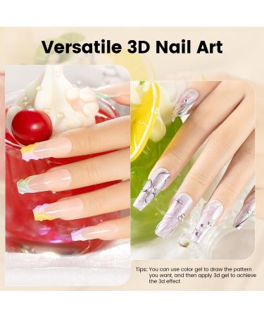 Buy RARJSM 3D Sculpting Gel - Premium Rhinestone Glue for DIY Nail Art Clear UV LED Curing Gel for Manicure Designs - Buy Online on SooperMarket.com