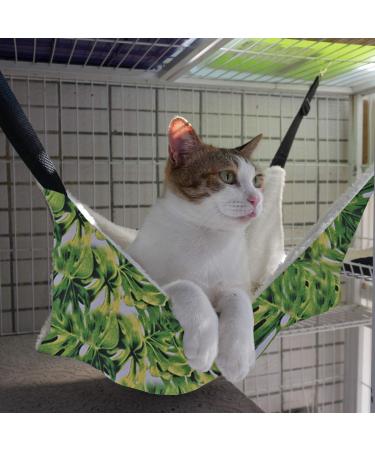RayCC Adjustable Cat Hammock - Green Leaves Cat Bed for Small Dogs - Buy Online on SooperMarket.com